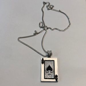 Silver Ace necklace